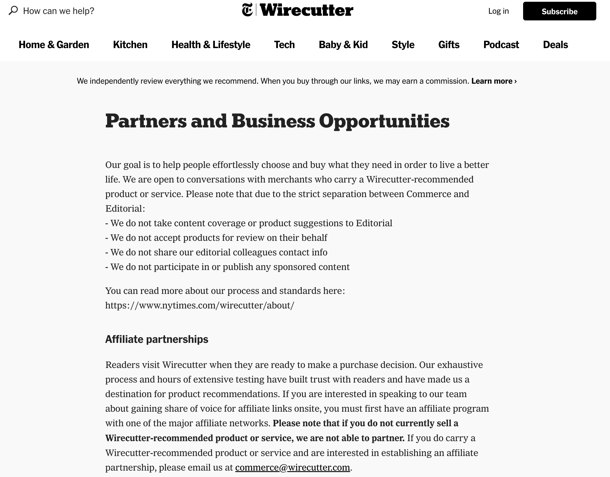 wirecutter affiliate program